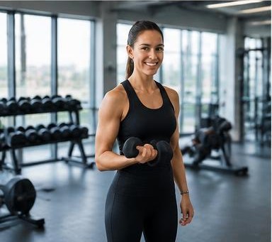 AI-generated fitness & wellness visual concept for business video production